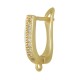 Boucle D'Oreille en Laiton et Zircon 20 x 11 mm