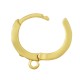Brass Earring Hoop w/ Loop & Zircon 17x14mm