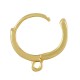 Brass Earring Hoop Round w/ Loop 12x14mm