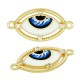Connettore in Metallo Ottone con Smalto e Zirconi 12x24mm