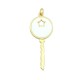 Enameled Brass Pendant Key 38x15mm
