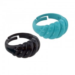 Brass Painted Casting Finger Ring with Lines 22x12mm