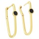 Enameled Brass Earring Hoop Round 32x15mm