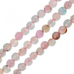 Perle sémi-précieuse facettée en Agate 4mm (~91pcs/fil)