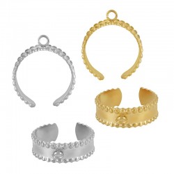 Bague avec Attache 21x7mm en Acier Inoxydable 304