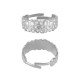 Bague Martelée avec Attache 21x7mm en Acier Inoxydable 304