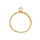 Stainless Steel 304 Finger Hammered Ring with Hoop 21x7mm