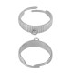 Stainless Steel 304 Ring w/ Lines & Hoop 21x5.7mm