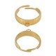 Stainless Steel 304 Finger Ring with Lines & Hoop 21x5.7mm