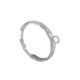 Stainless Steel 304 Finger Hammered Ring with Hoop 21x3mm
