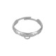 Stainless Steel 304 Finger Hammered Ring with Hoop 21x3mm