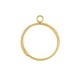 Stainless Steel 304 Finger Hammered Ring with Hoop 21x3mm