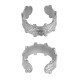Bague Martelée avec Attache 21x10.5mm en Acier Inoxydable 304