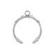 Stainless Steel 304 Ring Hammered w/ Hoop 21x10.5mm