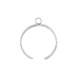 Stainless Steel 304 Finger Ring with Hoop 21x7mm