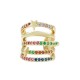 Orecchino a Cuffia in Ottone con Stella e Zircone 12 Mm/1 mm