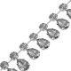 Μεταλλική Μπρούτζινη Τρέσα & Στρας 18x13mm/10mm