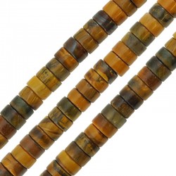 Tiger Eye Spacer 6/3mm (~121pcs) Ø1mm