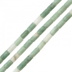 Semiprecious Stone Jade Tube 3x6mm (~63pcs) (Ø1mm)