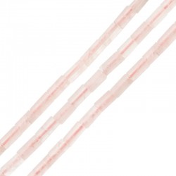 Tubo di Pietra Semipreziosa Quarzo Rosa 3x6mm (63pzi)