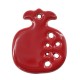 Ceramic Pendant Pomegranate w/ Enamel 50x43mm