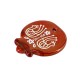 Ceramic Pendant Pomegranate w/ Flowers & Enamel 44x50mm
