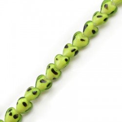 Murano Style Glass Bead Heart 12mm (34pcs)
