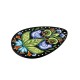 Plexi Acrylic Pendant Drop w/ Pigeon & Flower 37x50mm