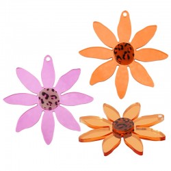 Plexi Acrylic Pendant Flower 59x60mm