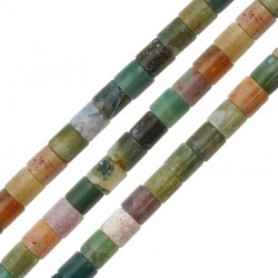 Semiprecious Stone Agate Tube 4mm (90pcs) (Ø1mm)