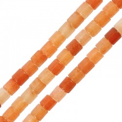 Semiprecious Stone Aventourine Tube 4mm (90pcs) (Ø1mm)