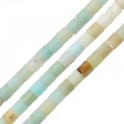 Amazonite Tube 4mm (90pcs) Ø1mm