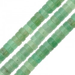 Semiprecious Stone Aventurine Washer 6/3mm (~121pcs) (Ø1mm)