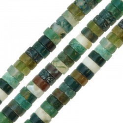 Semiprecious Stone Agate Washer 6/3mm (~121pcs) (Ø1mm)