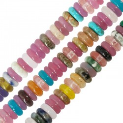 Semiprecious Stone Washer 6/2mm (Ø0.5mm) (~165pcs)