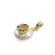 Charm di Perla di Madreperla Rotondo con Cerchio Zirconi 12mm
