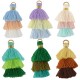 Synthetic Triple Tassel with Ring ~30mm
