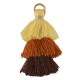 Synthetic Triple Tassel With Ring ~30mm