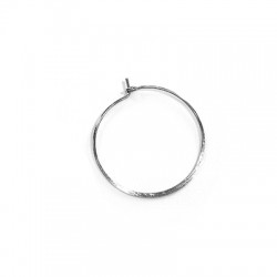 Brass Earring Hoop Flatened 30mm