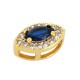 Clou Coulissant en Laiton avec œil Maléfique et Zircon 6 x 10 mm