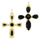 Ciondolo in Ottone con Croce e Zircone 25X19 mm