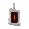 999° Silver Antique Plated/ Transparent Red