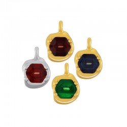 Zamak Charm Irregular w/ Enamel 9x10mm