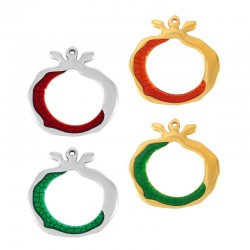 Zamak Lucky Pendant Pomegranate w/ Enamel 50mm