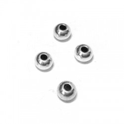 Perle ronde en métal/zamac 5x4.1mm (Ø 1.4mm)