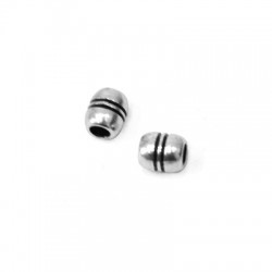 Zamak Bead Tube 9x12mm (Ø 2.6mm)