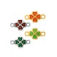 Enameled Zamak Flower 12x19mm