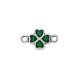 Enameled Zamak Flower 12x19mm