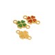 Enameled Zamak Flower 12x19mm