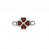 Silver Antiue / Transparent Dark Red